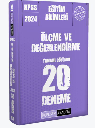 2024 KPSS Eğitim Bilimleri Ölçme ve Değerlendirme 20 Deneme Limon Fotokopi