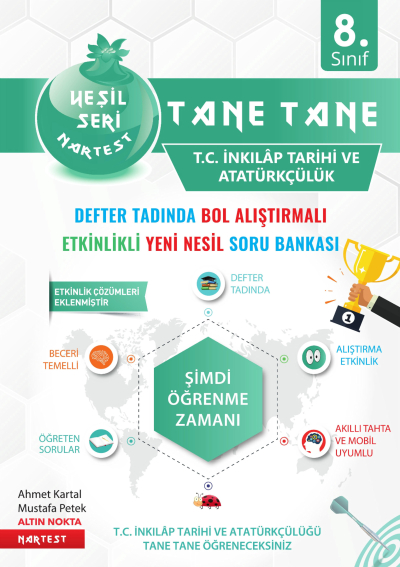 8. Sınıf T. C. İnkılap Tarihi ve Atatürkçülük Tane Tane Soru Bankası Nartest Yayınları Limon Fotokopi
