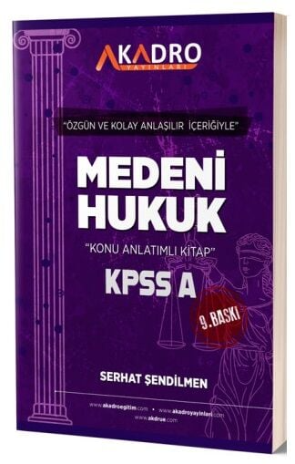 A Kadro Yayınları KPSS A Grubu Medeni Hukuk Konu Anlatımlı Limon Fotokopi