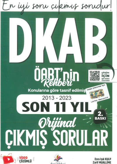 DKAB ÖABT'NİN REHBERİ 2013-2023 ORJİNAL ÇIKMIŞ SORULAR Limon Fotokopi